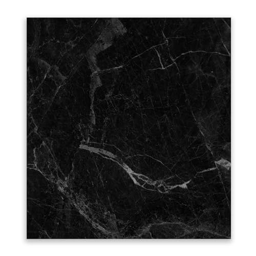 SMTDeco Herdabdeckplatte Induktion Ceranfeldabdeckung aus Glas Schneidebrett Herdschutz 60x65 cm 1-tlg. Marmor Stein Schwarz (107325) von SMTDeco