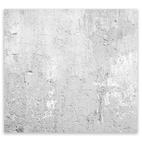 SMTDeco Herdabdeckplatte Induktion Ceranfeldabdeckung aus Glas Schneidebrett Herdschutz 65x60 cm 1-tlg. Beton Wand Grau (107819) von SMTDeco