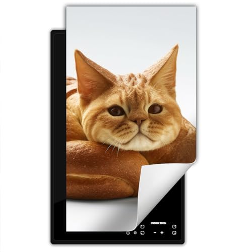 SMTDeco herdabdeckplatte Induktionsmatte herdabdeckung ceranfeld abdeckplatten für ceranfelder induktionskochfeld schutzmatte 30x52 cm Katze Brot Orange SMTDeco herdabdeckplatte Induktionsmatte herdabdeckung ceranfeld abdeckplatten für ceranfelder induktionskochfeld schutzmatte 30x52 cm Katze Brot Orange von SMTDeco