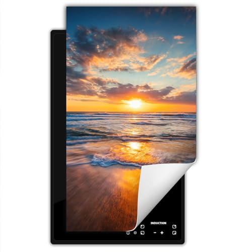 SMTDeco herdabdeckplatte Induktionsmatte herdabdeckung ceranfeld abdeckplatten für ceranfelder induktionskochfeld schutzmatte 30x52 cm Meer Welle Orange SMTDeco herdabdeckplatte Induktionsmatte herdabdeckung ceranfeld abdeckplatten für ceranfelder induktionskochfeld schutzmatte 30x52 cm Meer Welle Orange von SMTDeco