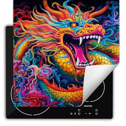 SMTDeco herdabdeckplatte Induktionsmatte herdabdeckung ceranfeld abdeckplatten für ceranfelder induktionskochfeld schutzmatte 60x52 cm Drachengemälde Orange SMTDeco herdabdeckplatte Induktionsmatte herdabdeckung ceranfeld abdeckplatten für ceranfelder induktionskochfeld schutzmatte 60x52 cm Drachengemälde Orange von SMTDeco