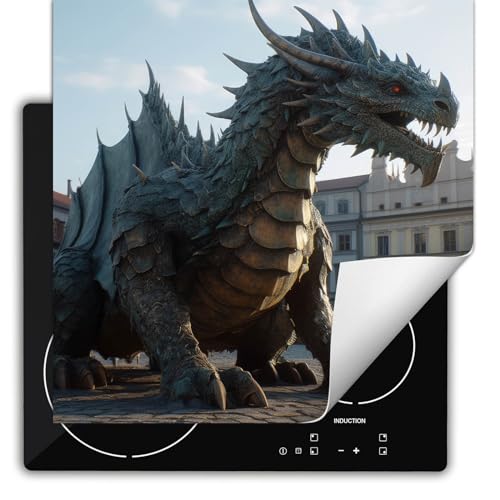 SMTDeco herdabdeckplatte Induktionsmatte herdabdeckung ceranfeld abdeckplatten für ceranfelder induktionskochfeld schutzmatte 60x52 cm Drachenstadt Braun SMTDeco herdabdeckplatte Induktionsmatte herdabdeckung ceranfeld abdeckplatten für ceranfelder induktionskochfeld schutzmatte 60x52 cm Drachenstadt Braun von SMTDeco