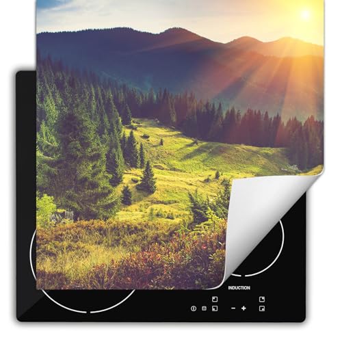 SMTDeco herdabdeckplatte Induktionsmatte herdabdeckung ceranfeld abdeckplatten für ceranfelder induktionskochfeld schutzmatte 60x52 cm Landschaft Berge Grün SMTDeco herdabdeckplatte Induktionsmatte herdabdeckung ceranfeld abdeckplatten für ceranfelder induktionskochfeld schutzmatte 60x52 cm Landschaft Berge Grün von SMTDeco