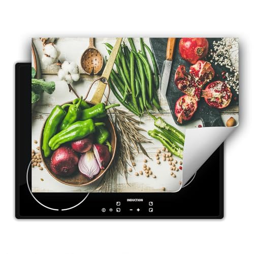 SMTDeco herdabdeckplatte Induktionsmatte herdabdeckung ceranfeld abdeckplatten für ceranfelder induktionskochfeld schutzmatte 80x52 cm Frucht Gemüse Grün SMTDeco herdabdeckplatte Induktionsmatte herdabdeckung ceranfeld abdeckplatten für ceranfelder induktionskochfeld schutzmatte 80x52 cm Frucht Gemüse Grün von SMTDeco