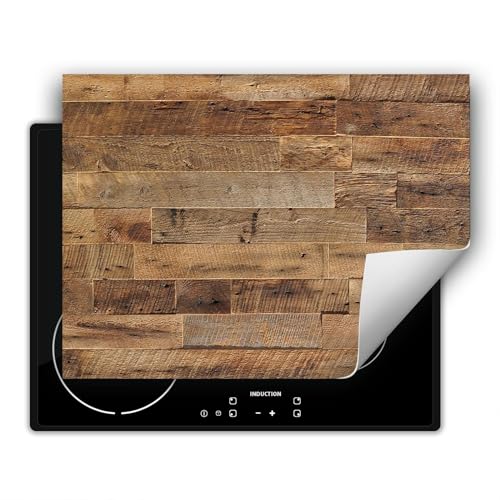 SMTDeco herdabdeckplatte Induktionsmatte herdabdeckung ceranfeld abdeckplatten für ceranfelder induktionskochfeld schutzmatte 80x52 cm Holz Natürlich Braun von SMTDeco