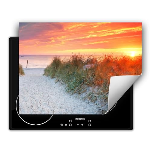 SMTDeco herdabdeckplatte Induktionsmatte herdabdeckung ceranfeld abdeckplatten für ceranfelder induktionskochfeld schutzmatte 80x52 cm Strand Meer Orange SMTDeco herdabdeckplatte Induktionsmatte herdabdeckung ceranfeld abdeckplatten für ceranfelder induktionskochfeld schutzmatte 80x52 cm Strand Meer Orange von SMTDeco