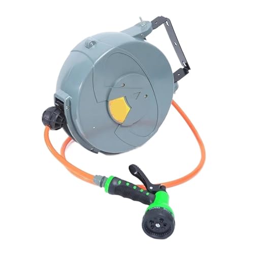 10 M Automatischer Einziehbarer Schlauchaufroller Mit Düse, An Der Wand Montierter Wasserbehälter, 4S-Shop, Autowaschanlage, Gartenbewässerungssystem, Rohr Und Gestell von SMTYXS