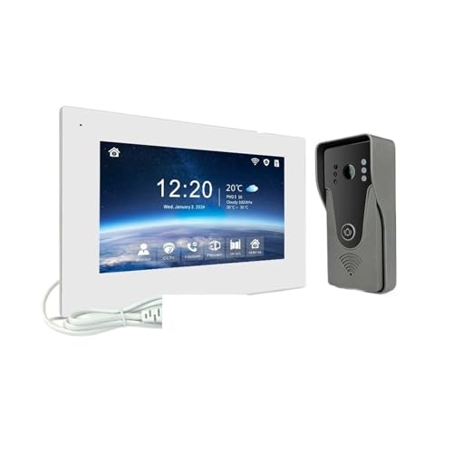 1080P Video-Gegensprechanlage Türsprechanlage for Zuhause Wireless WiFi Smart Mit Infrarot-Nachtsicht-Türklingel Bewegungserkennung(H-R6-P356B-M503WA-B) von SMTYXS