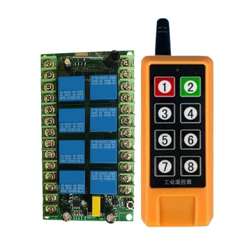 2000 Mt 8CH RF Drahtlose Fernbedienung Schalter Fernbedienung System Empfänger Sender 8CH Relais(SET-1) von SMTYXS