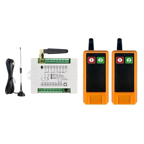 2000M DC12V24V 36V 2CH Drahtlose Fernbedienung LED Licht Schalter Relais Ausgang Radio RF Wasserdicht Sender(Set-2) von SMTYXS