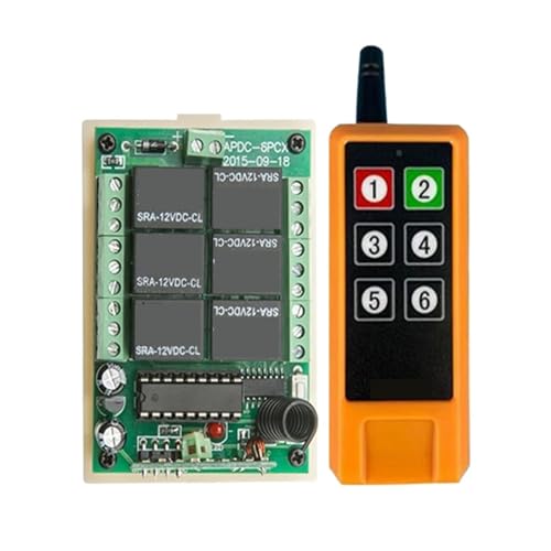 2000m 6CH Drahtlose Fernbedienung LED Licht Schalter Relais Ausgang Radio RF Sender Und Empfänger For Garage(24V-1) von SMTYXS