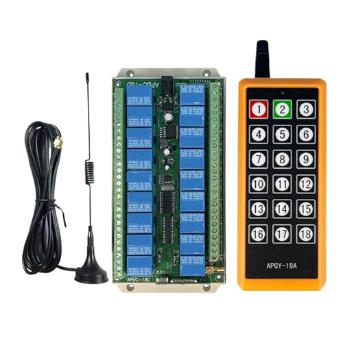 2000m DC12V 24V 18CH Relais RF Drahtlose Fernbedienung Schalter Empfänger Sender Saug Antenne For LED Licht Oder Motor(12V-1) von SMTYXS