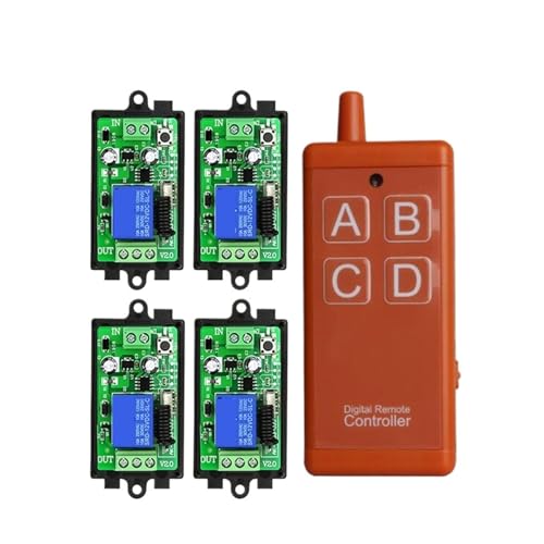 500M Universal DC 12V 24V 1CH RF Wireless Radio Fernbedienung Switch System Empfänger Sender Mit USB Schnittstelle(DC12V-2) von SMTYXS