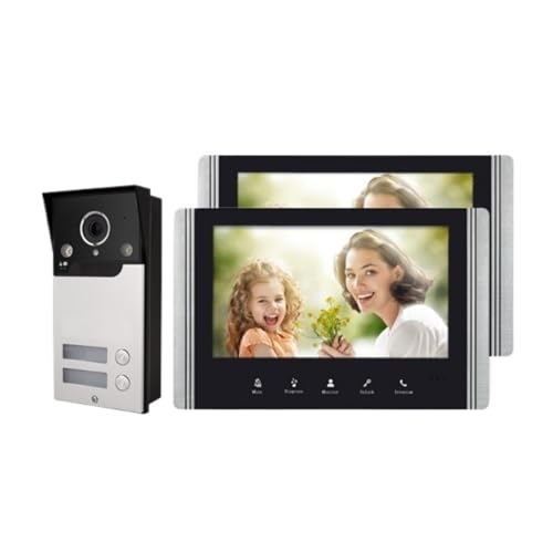 7-Zoll-Video-Türklingelkamera Mit Monitor, Kabelgebundene Video-Türsprechanlage, HD-Kamera-Kits, Unterstützt Entriegelung, Überwachung, Zwei-Wege-Gegensprechanlage For Villa Home Office Apartment von SMTYXS