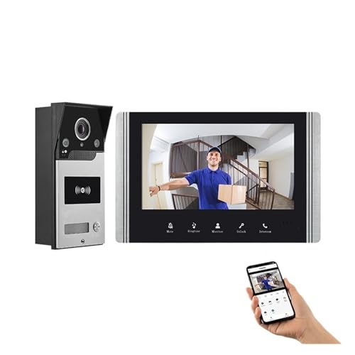 7-Zoll-WLAN-Video-Türklingel Tuya Smart Video Doorbell Swipe Card for Entsperren Der Zugangskontrolle von SMTYXS