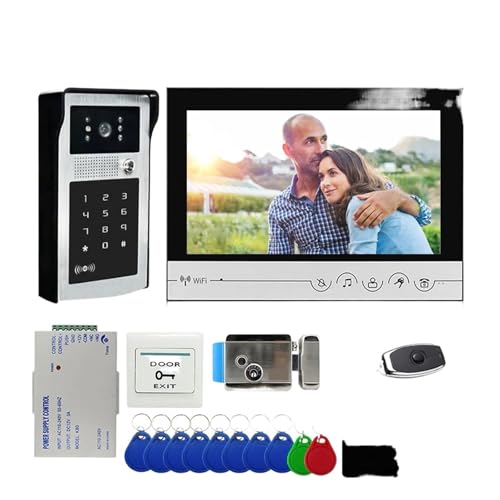 9 Zoll 4in1 Entsperren WiFi Türklingel Video Intercom System Video Tür Telefon Passwort Kamera Mit Elektrische Steuerung Türschloss von SMTYXS