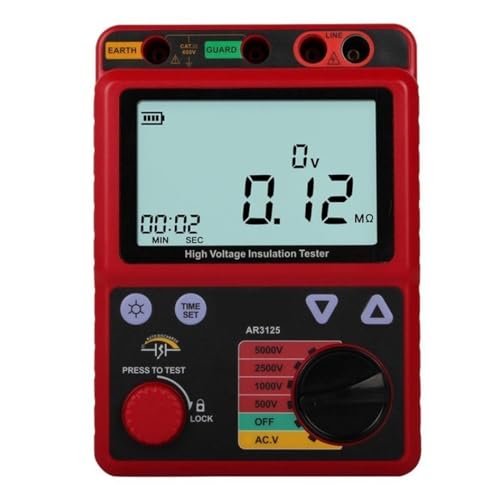 AR3125 Hochpräzises Hochspannungs-Megohm-Isolationswiderstandstester 5000 V Elektronisches Schüttelmessgerät Mit Mehreren Geschwindigkeiten AR3125 Hochpräzises Hochspannungs-Megohm-Isolationswiderstandstester 5000 V Elektronisches Schüttelmessgerät Mit Mehreren Geschwindigkeiten von SMTYXS