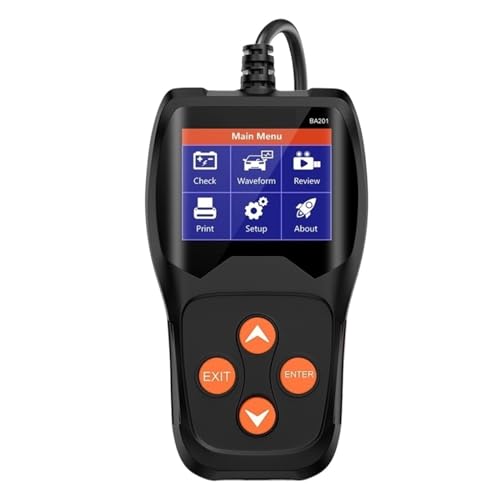 Auto Motorrad Batterie Tester Analysieren Auto Batterie Test Werkzeuge 2000CCA 12V Laden Schnell Ankurbeln Laden Diagnose(Ancel BA201 Black) von SMTYXS