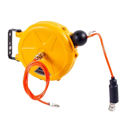 Automatisch Einziehbarer Luftschlauchaufroller Mit 10 M Luftschlauch, Langsames Einziehen For Die Autowäsche Im Freien, Werkstatt, Garage, Gartenbewässerung(Yellow) von SMTYXS