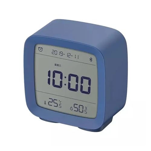 Bluetooth-Wecker, Temperatur- Und Luftfeuchtigkeitsanzeige, LCD-Bildschirm, Verstellbares Nachtlicht, Elektronisches Hygrometer For Den Innenbereich(Blue) von SMTYXS