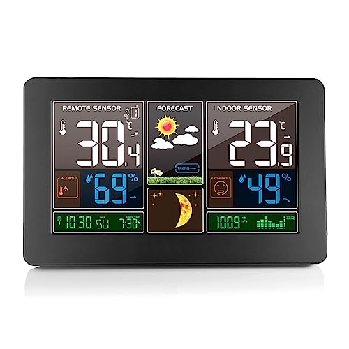 Digitale Vorhersage Drahtlose Wetterstation Uhr Indoor Hause Farbe LCD Display Temperatur Feuchtigkeit Meter Mondphase Barometer Digitale Vorhersage Drahtlose Wetterstation Uhr Indoor Hause Farbe LCD Display Temperatur Feuchtigkeit Meter Mondphase Barometer von SMTYXS