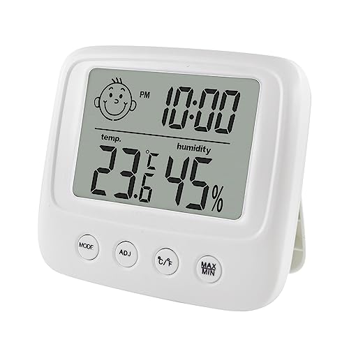 Digitaler LCD-Innentemperatursensor, Praktischer Feuchtigkeitsmesser, Thermometer Und Hygrometer(E0828) von SMTYXS