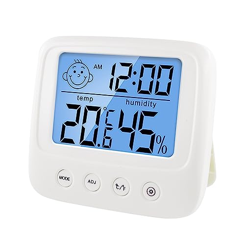 Digitaler LCD-Innentemperatursensor, Praktischer Feuchtigkeitsmesser, Thermometer Und Hygrometer(E0828S) von SMTYXS