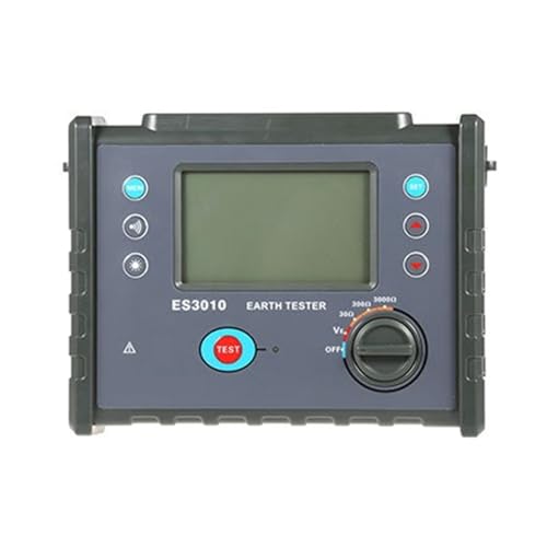ES3010 Digitaler Erdungswiderstandstester Blitzschutz Erdungswiderstandsmessgerät Bodenwiderstand ES3010 Digitaler Erdungswiderstandstester Blitzschutz Erdungswiderstandsmessgerät Bodenwiderstand von SMTYXS