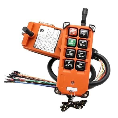 Industrielle Fernbedienung Schalter Hoist Kran Control Lift Kran 1 Sender + 1 Empfänger 6 Kanäle(DC 24V) von SMTYXS