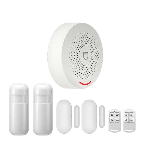 Intelligentes WiFi-Alarm-Sicherheitssystem Mit Bewegungssensor, Kompatibel Mit Smart Life Und Tuya-App-Steuerung(B) von SMTYXS
