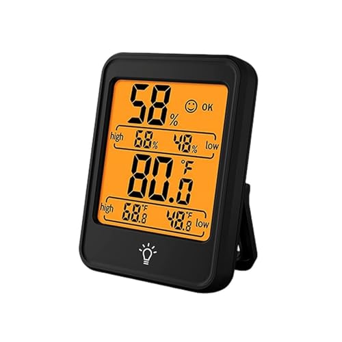 LCD Digital Thermometer Hygrometer Indoor Zimmer Elektronische Temperatur Feuchtigkeit Meter Sensor Gauge Wetterstation For Zuhause(M41-Black) von SMTYXS