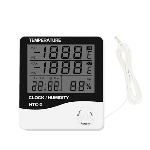 LCD-Digital-Thermometer-Hygrometer-Innenwetterstation For Zu Hause Mini-Raumthermometer Temperatur-Feuchtigkeitsmonitor von SMTYXS