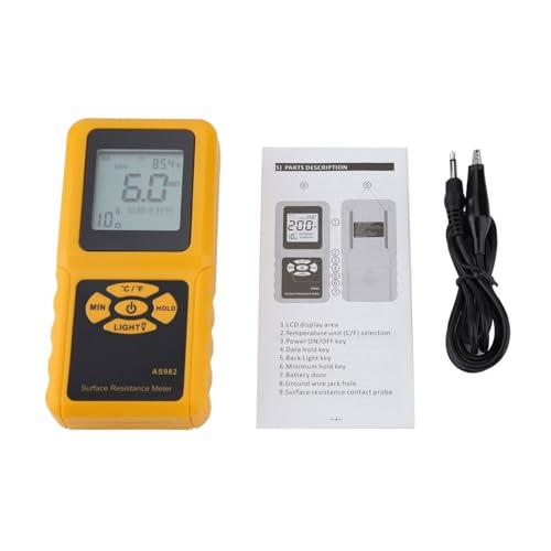 LCD-Display Oberflächenwiderstandsmessgerät Handheld Erdungswiderstandstester LCD-Display Oberflächenwiderstandsmessgerät Handheld Erdungswiderstandstester von SMTYXS