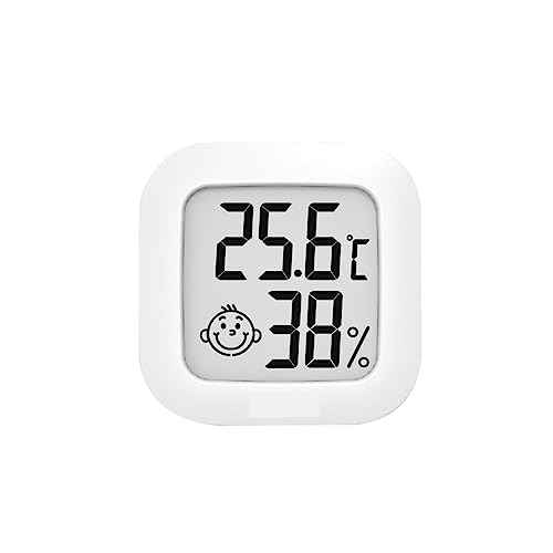 LCD Elektronische Digitale Temperatur Außen Luftfeuchtigkeit Meter Hintergrundbeleuchtung Thermometer Sensor Hygrometer Wetterstation For Home Uhr(Tpye 3 White) von SMTYXS