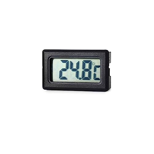 Mini-Digital-LCD-Innenthermometer-Hygrometer-Messgerät Mit Wasserdichtem Sonden-Feuchtigkeitsmesser-Sensor For Aquarium-Instrumente(No Wire Black) von SMTYXS