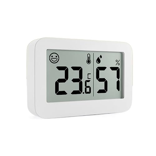 Mini Elektronisches Temperatur- Und Luftfeuchtigkeitsmessgerät, Baby-Innenthermometer Mit Lächelndem Gesicht, Display, Kühlschrank, Auto-Thermometer von SMTYXS