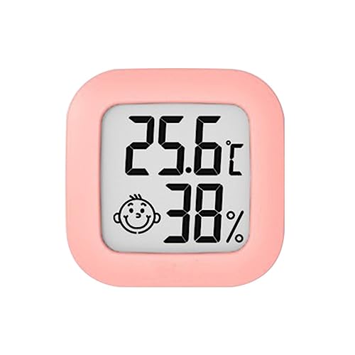 Mini-Innenthermometer LCD Digital Temperatur Raumhygrometer Messgerät Sensor Luftfeuchtigkeitsmesser Innenthermometer Temperatur(PinkB) von SMTYXS