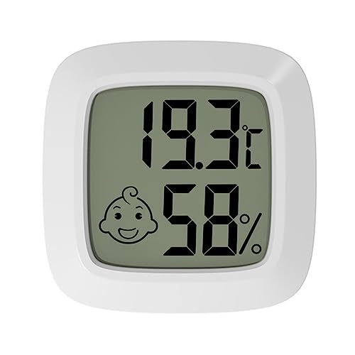 Mini-LCD-Digital-Thermometer-Hygrometer-Innenraumtemperatur-Feuchtigkeitsmesser-Sensor-Messgerät-Wetterstation(White-F) von SMTYXS