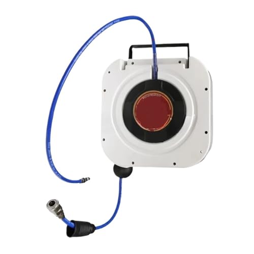 Rohrhaspel Hochdruck-Lufttrommel Mit Automatischer Expansion, Automatische Expansion, PU-Gasrohr, Selbstsichernde Lufttrommel, Superschnell(White,12MMx12M) von SMTYXS