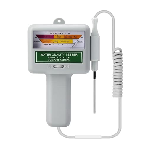 SMTYXS 2-in-1 PH- Und CL2-Messgerät for Schwimmbad, Spa, Chlor-Monitor-Tester PC101, Analysegerät for Die Qualität Von Heißem Quellwasser Im Aquarium von SMTYXS