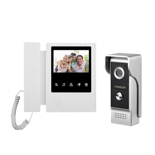 SMTYXS 4,3-Zoll-TFT-Farb-Video-Gegensprechanlage, Türsprechanlage, Türklingelsystem for Zuhause, Nachtsicht, Außenkamera, Türsprechanlage von SMTYXS