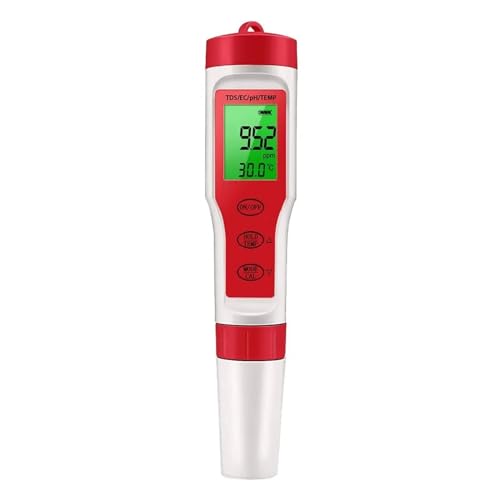 SMTYXS 4 In 1 PH TDS EC Temperaturmesser Digitaler Wasserqualitätsmonitor Tester for Pools Trinkwasser Aquarien von SMTYXS