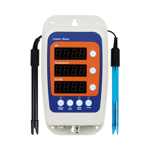 SMTYXS 4In1 Online Wasserqualitätstester Monitor Kombimessgerät PH Temp TDS EC Meter Wasseranalysator ATC 0,0-60,0 °C von SMTYXS