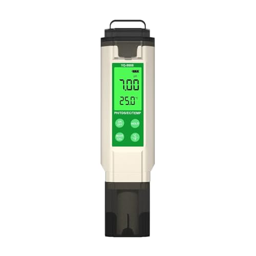 SMTYXS 4in1 PH TDS EC Temp Meter Mit Hintergrundbeleuchtung LCD Digital Wasser Qualität Monitor Tester for Aquarium Pools Hydrokultur von SMTYXS