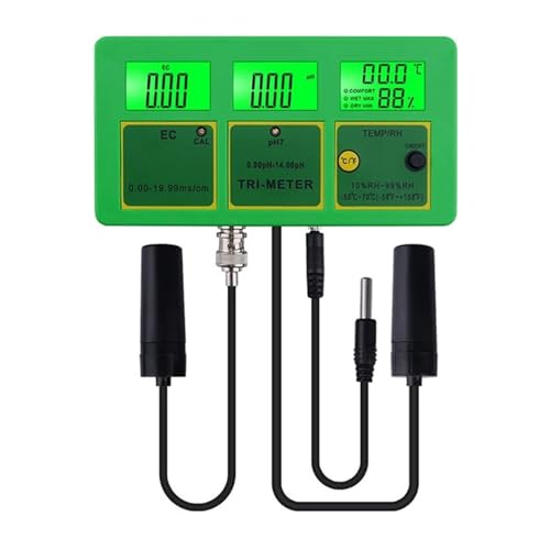 SMTYXS 4in1 PH Temp EC RH Wasserqualitätstester Monitor PH Meter Multiparameter Aquarium Wasserzähler von SMTYXS