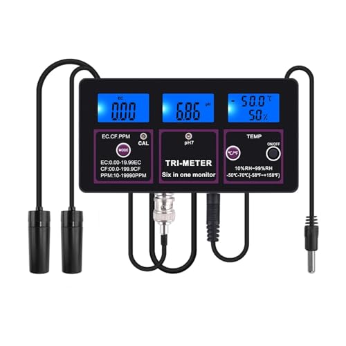 SMTYXS 6In1 PH Wasserqualität Monitor Tester Aquarium TDS EC CF RH Analyse Meter Leitfähigkeit Detektor von SMTYXS