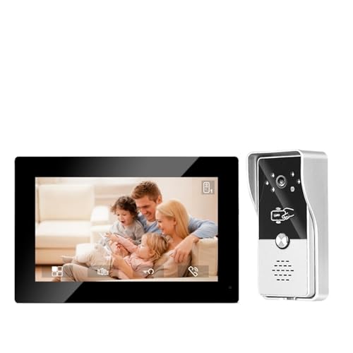 SMTYXS 7 Zoll Farb-Video-Gegensprechanlage Mit Kabel, Visuelle Türsprechanlage, Kamera, Video-Türklingel, Türsprechanlage-Kits for Zuhause, IP-Villa, Wohnung(M72T-1V1) von SMTYXS