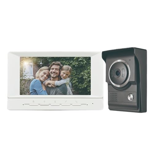 SMTYXS 7-Zoll-TFT-LCD-Kabel-Video-Gegensprechanlage, Türklingelsystem for Zuhause, Nachtsicht, Außenkamera, Tür von SMTYXS