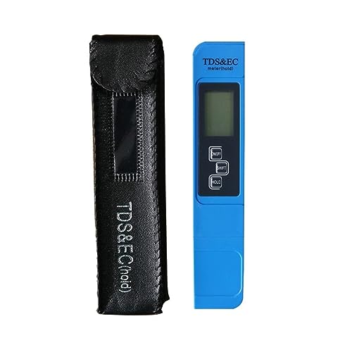 SMTYXS Digital LCD TDS EC Meter Stift Wasser Qualität Tester for Aquarium Pool Automatische Kalibrierung Wasser Reinheit Test Temperatur Meter(Blue) von SMTYXS