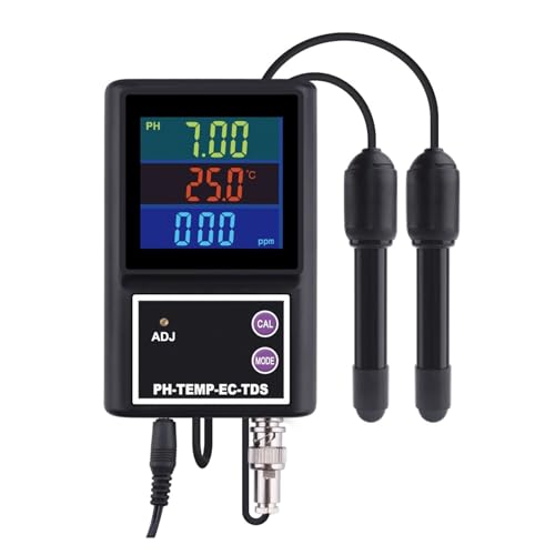 SMTYXS Digitaler PH-EC-TDS-Temp-Bluetooth-Wasserqualitätsanalysemonitor PH-260BD Online-Tester ATC Pool Aquakultur Spa-Messgerät von SMTYXS
